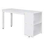 Lit mezzanine multifonction 2 places avec bureau mobile