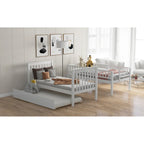 Twin Over Twin Bunk Bed with Trundle and Storage
